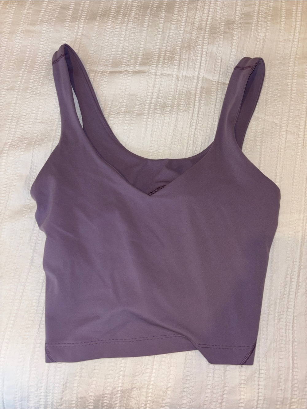lululemon athletica Scoop Neck Crop Tank in Dusty Purple